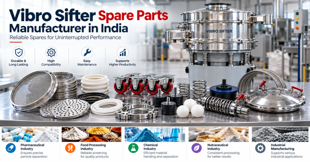 Vibro Sifter Spare Parts Manufacturer in India with industrial replacement components