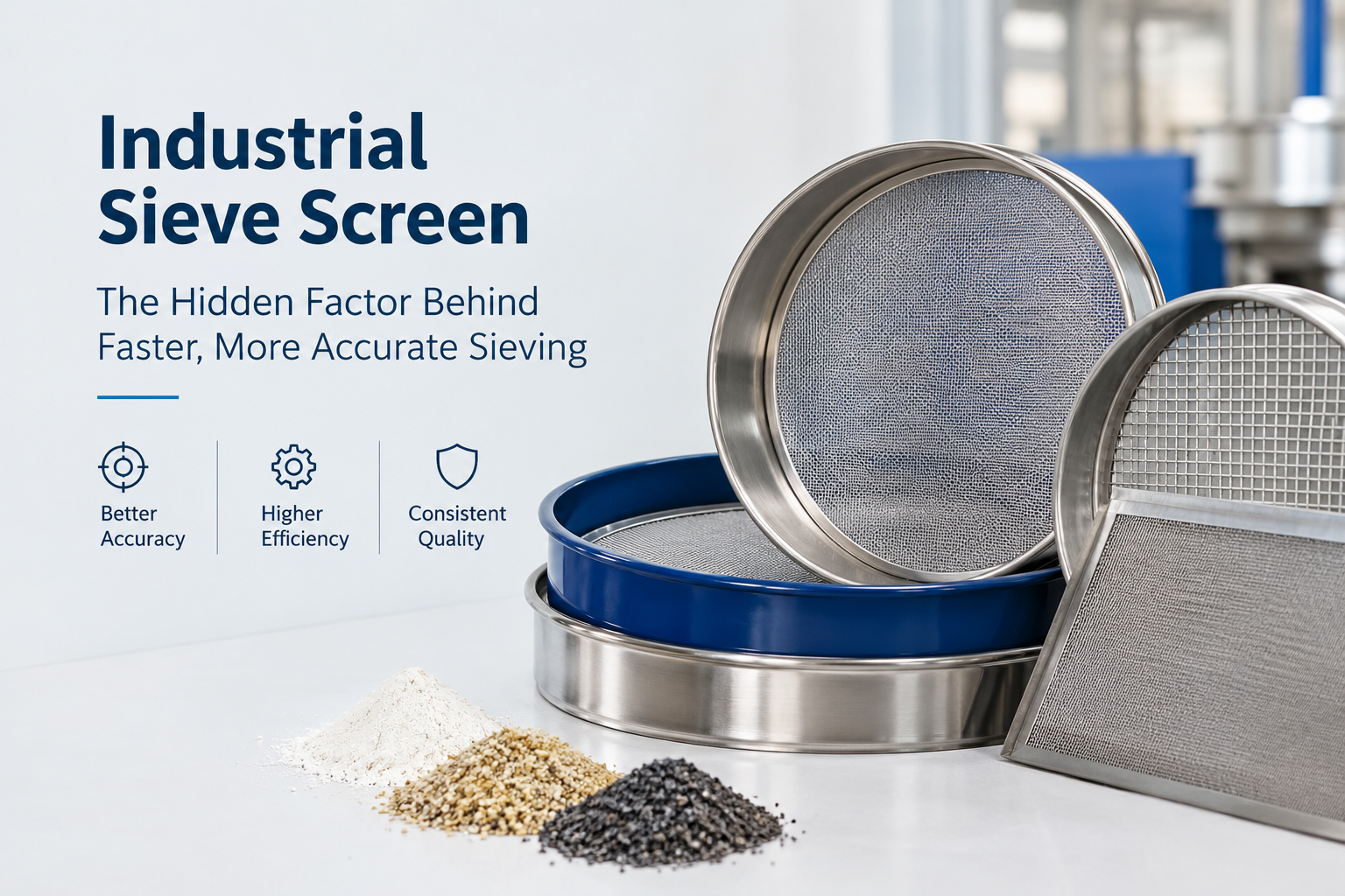 Industrial sieve screen mesh for precision powder screening and particle separation